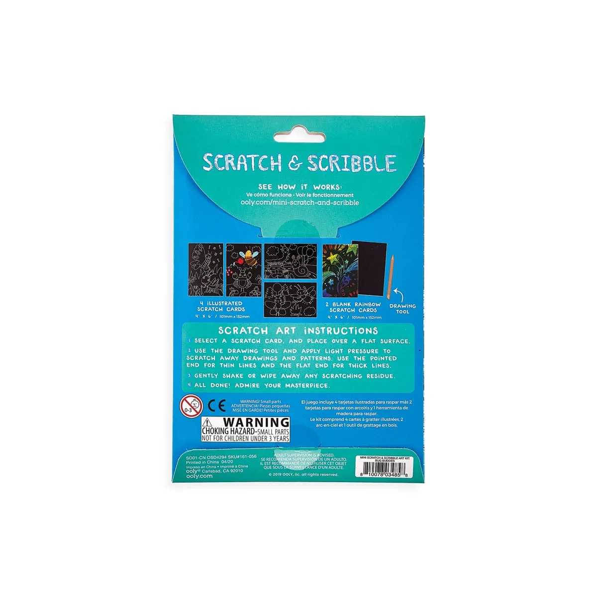 Ooly Mini Scratch & Scribble Art Kit - Bug Buddies
