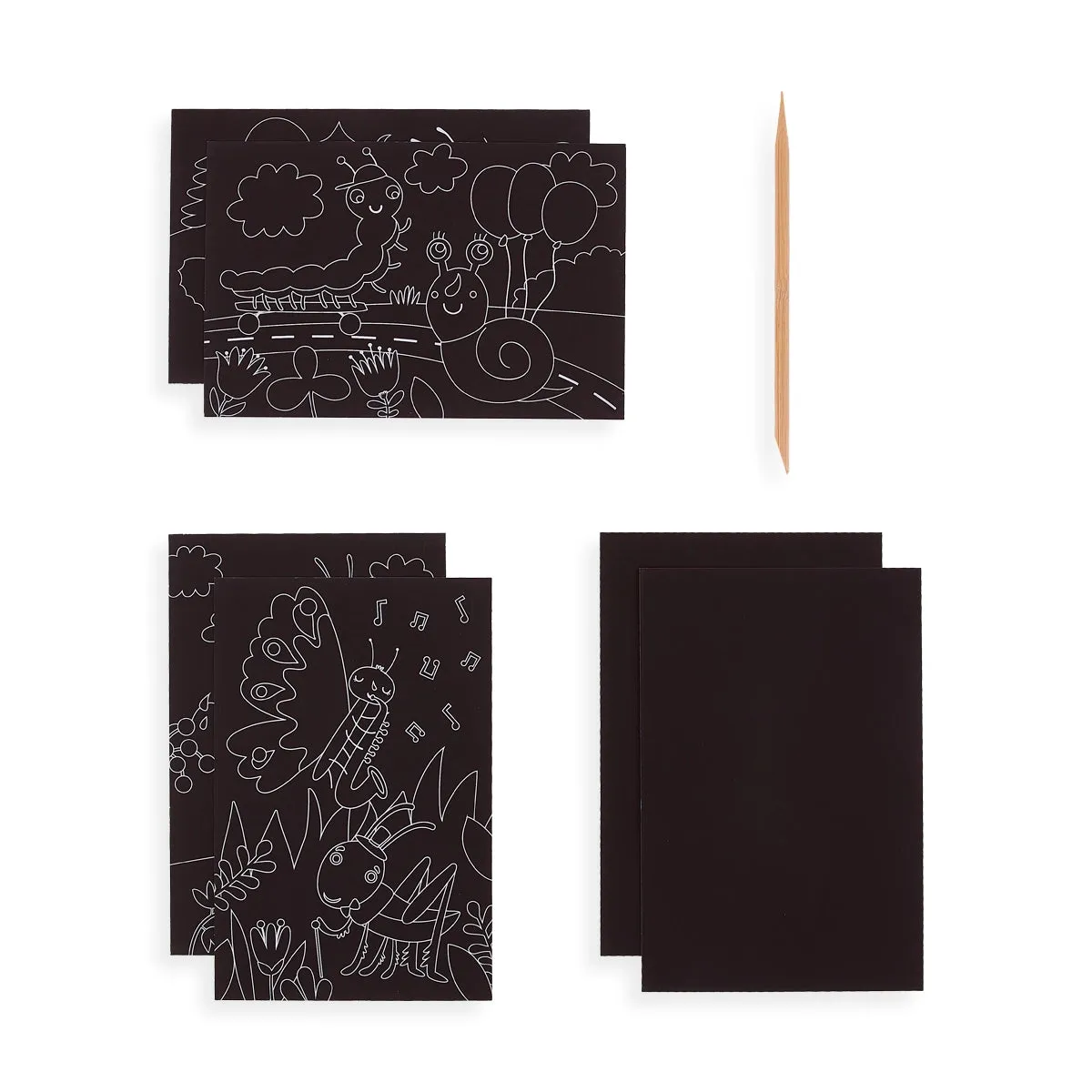 Ooly Mini Scratch & Scribble Art Kit - Bug Buddies