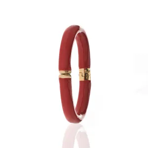 Opaque Crimson Bangle Bracelet