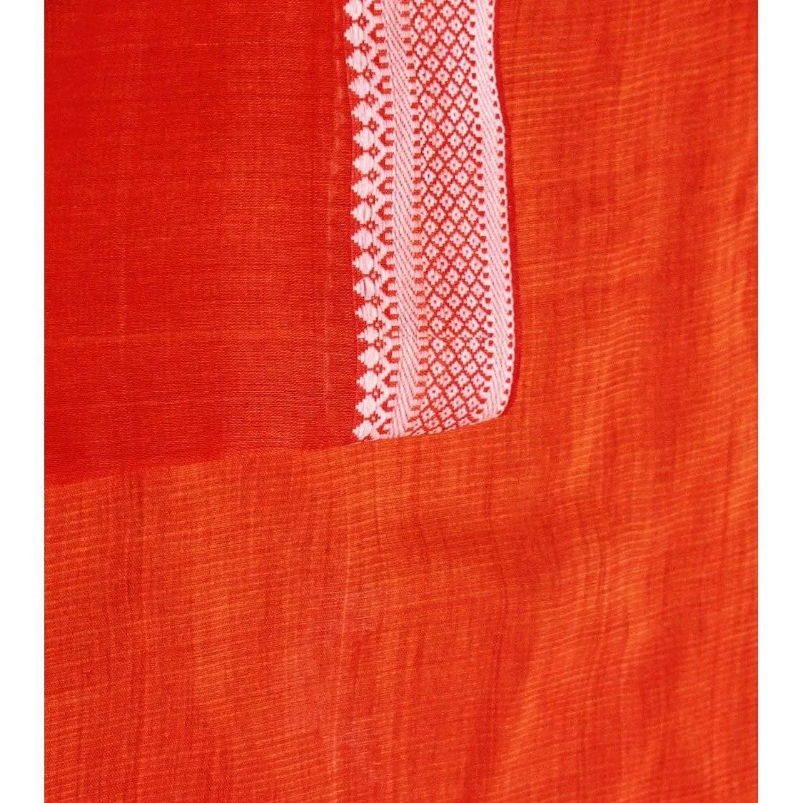 Orange Mangalgiri Cotton Saree