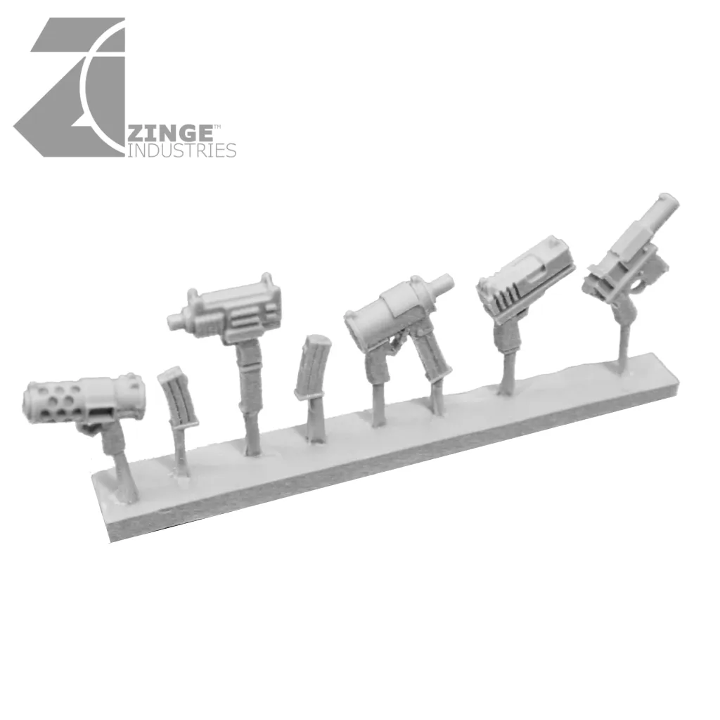 Orc & Large Mutant Modern Pistol Sprue X 5
