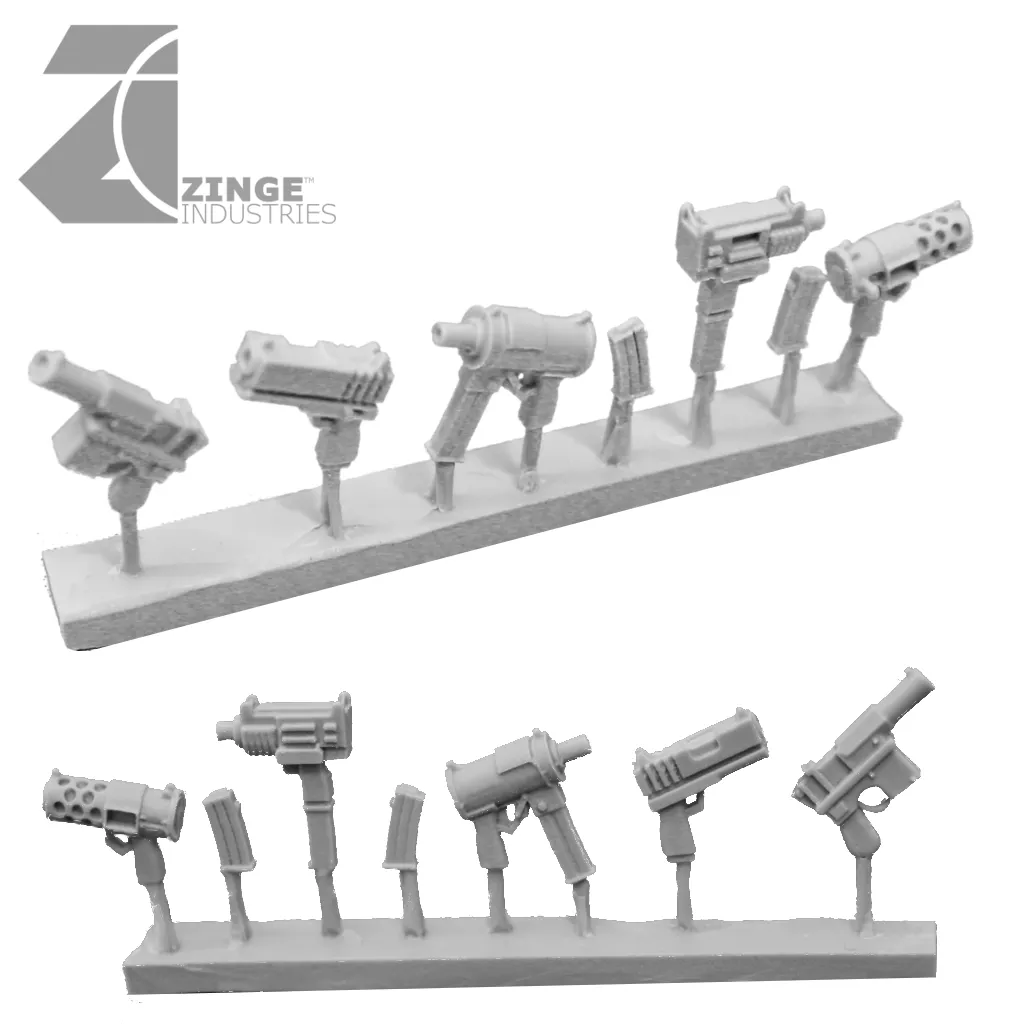 Orc & Large Mutant Modern Pistol Sprue X 5
