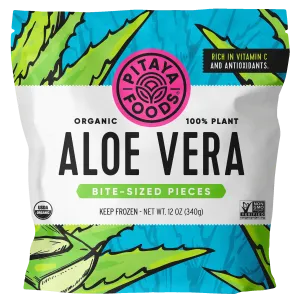 Organic Aloe Vera Bite-Sized Pieces 8 X 12oz Bags- Retail
