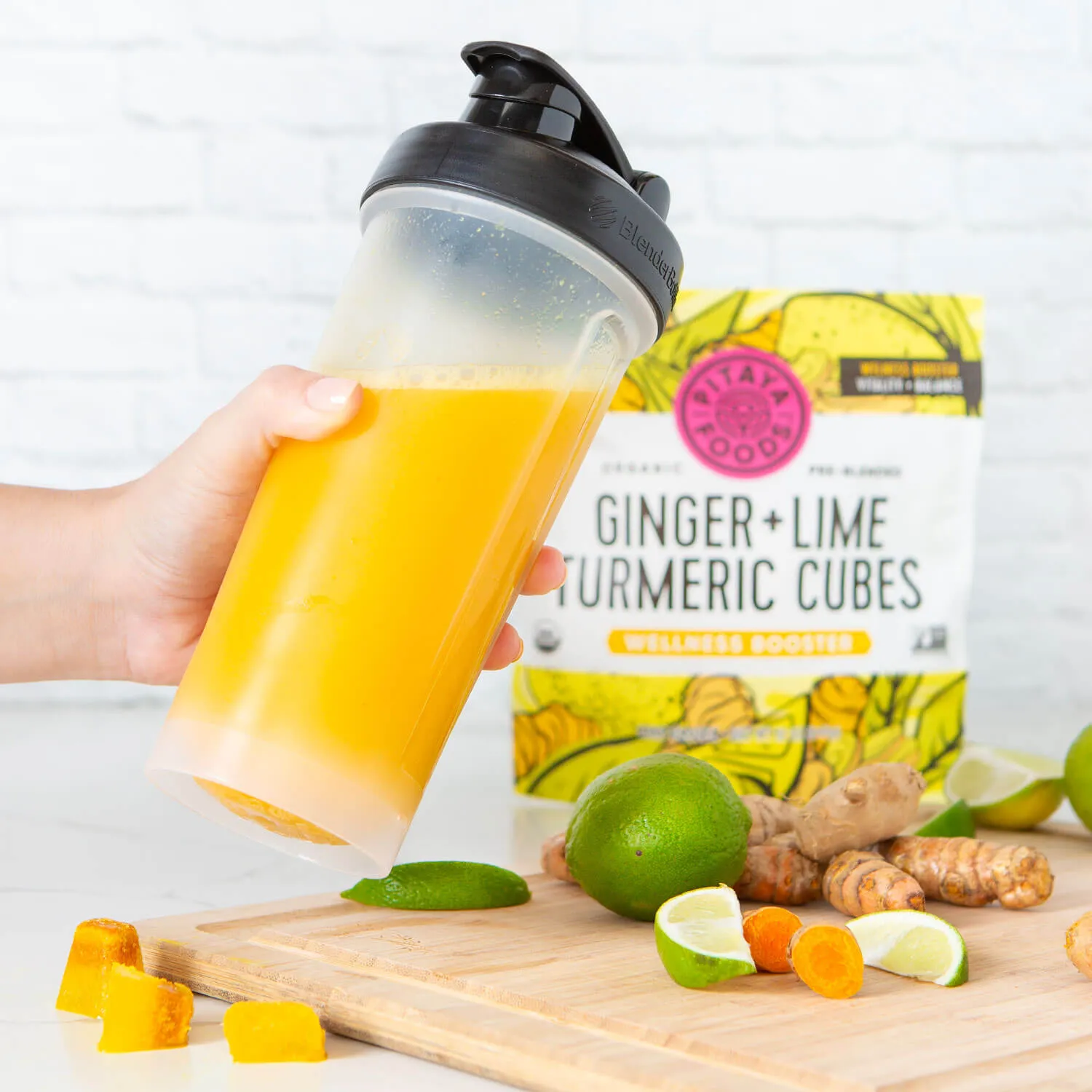 Organic Ginger Lime Turmeric Wellness Booster Cubes 8 x 12oz Bags - Retail