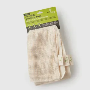 Organic Produce Bags & Bread Bag, Pack of 3