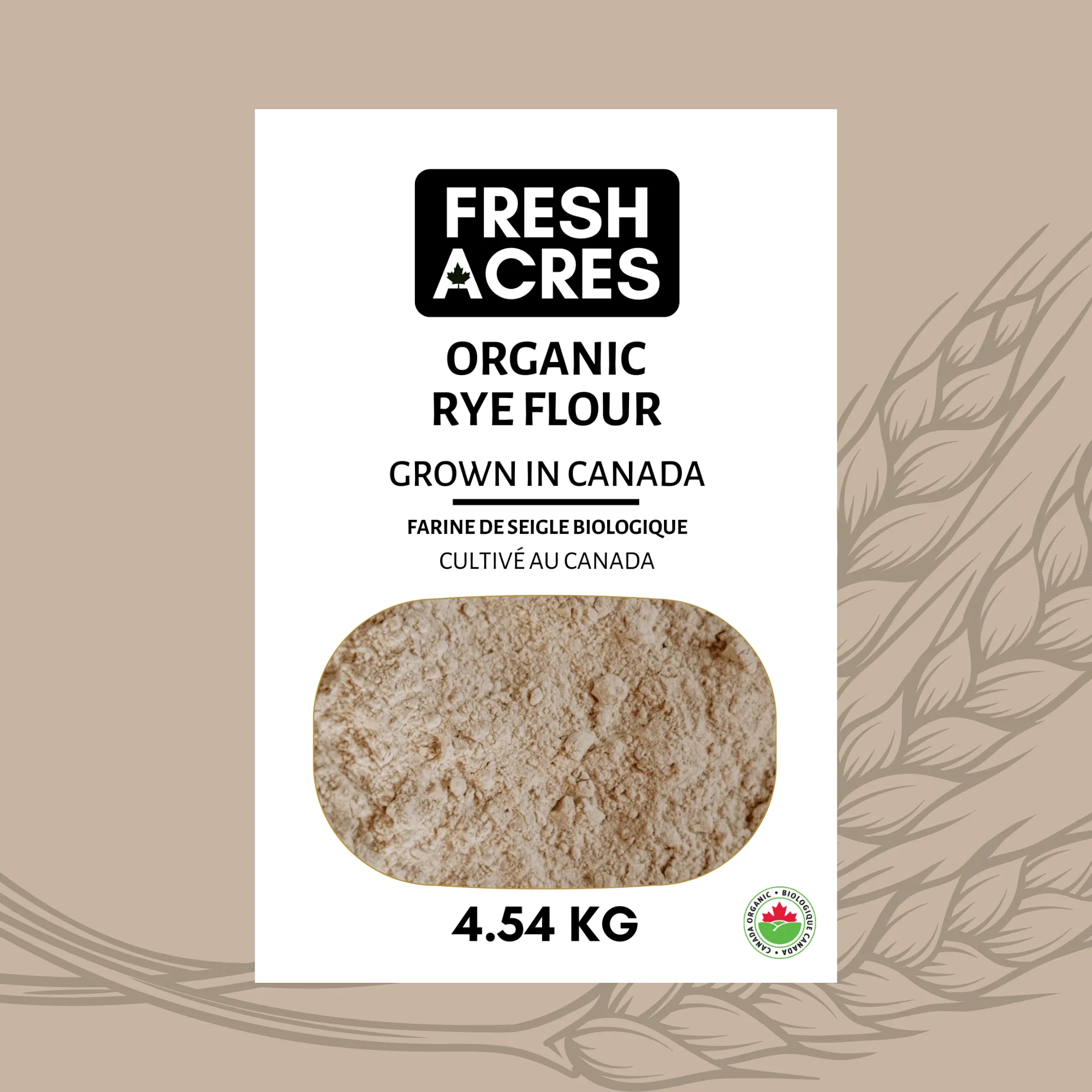 Organic Whole Dark Rye Flour - 4.54kg (10lb)