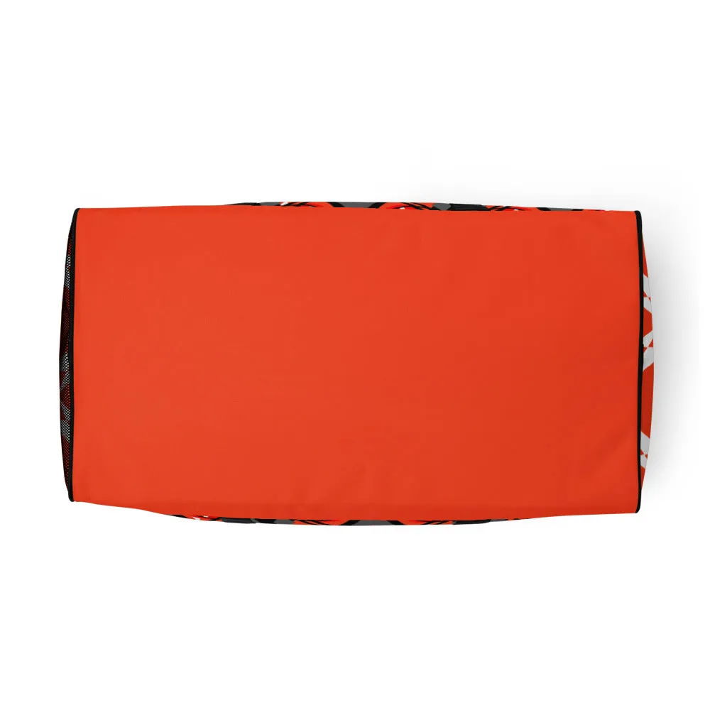 Origen Destination |On-Arrival Point of Origen Symbol-inspired Orange Duffle bag