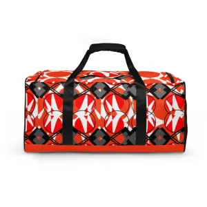 Origen Destination |On-Arrival Point of Origen Symbol-inspired Orange Duffle bag