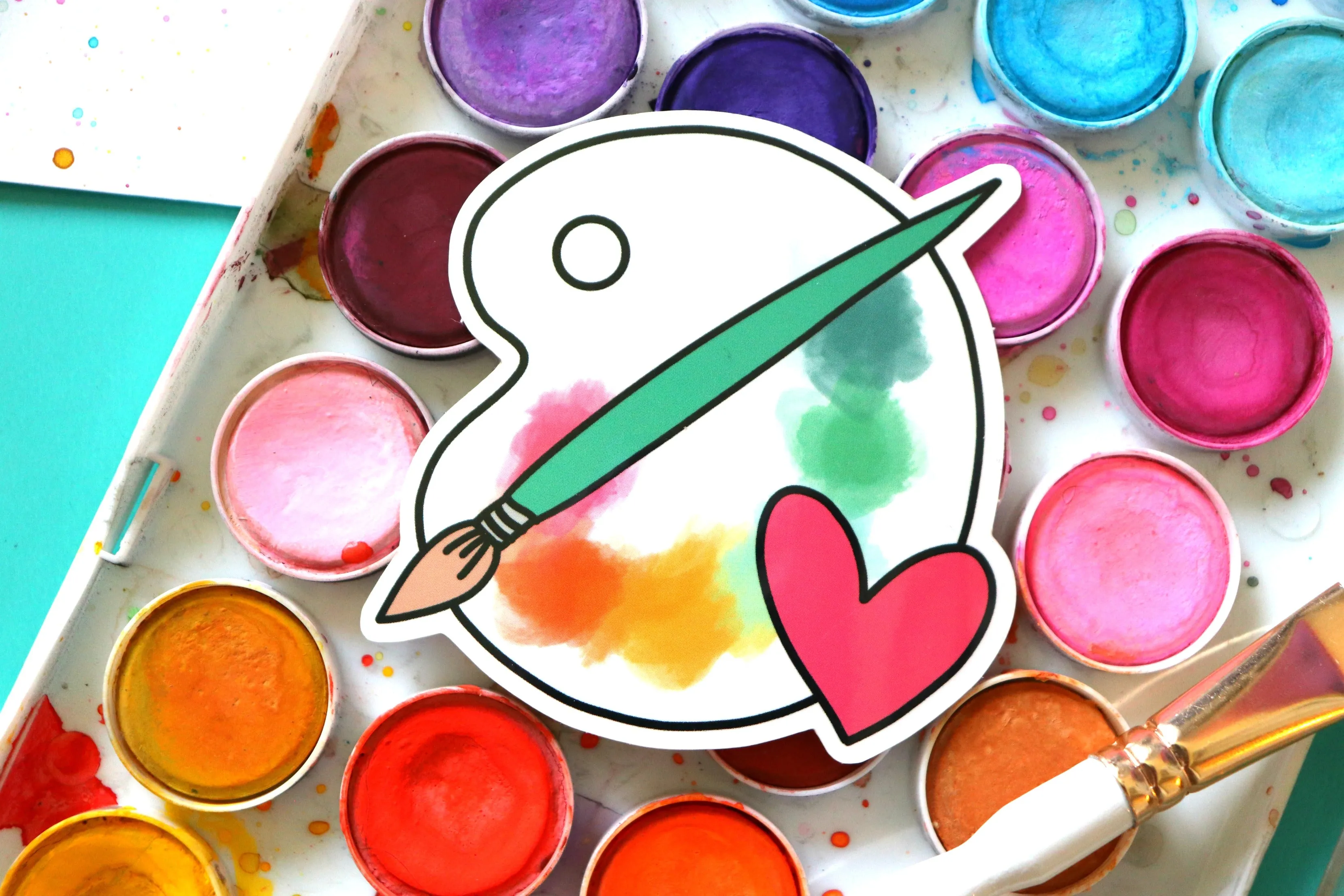 Paint palette Sticker