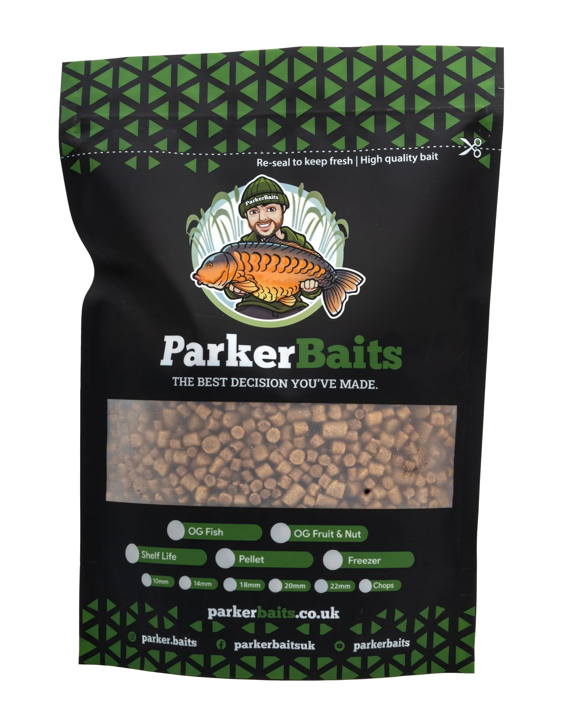 PARKER BAITS OG Fruit & Nut Pellet - 3kg   Tub