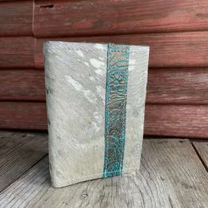 Passport Cover - Silver Acid w/ Turquoise Wildflower