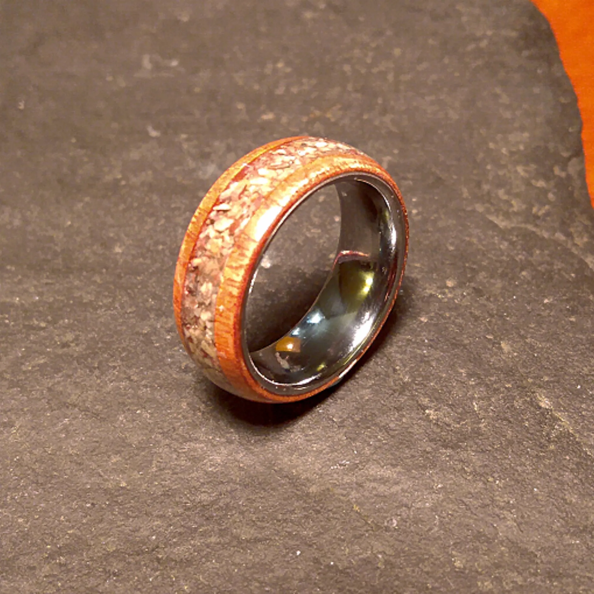 Petrified Wood Cedar Bentwood Ring
