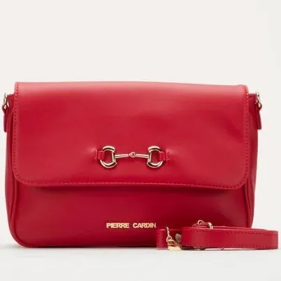 Pierre Cardin Adele Flapover Crossbody Bag Black