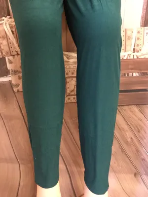 Plus 1X 3X Classic Leggings- Green