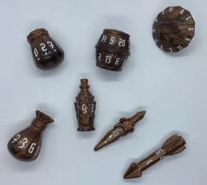 PolyHero Rogue Dice Set - Top Brass