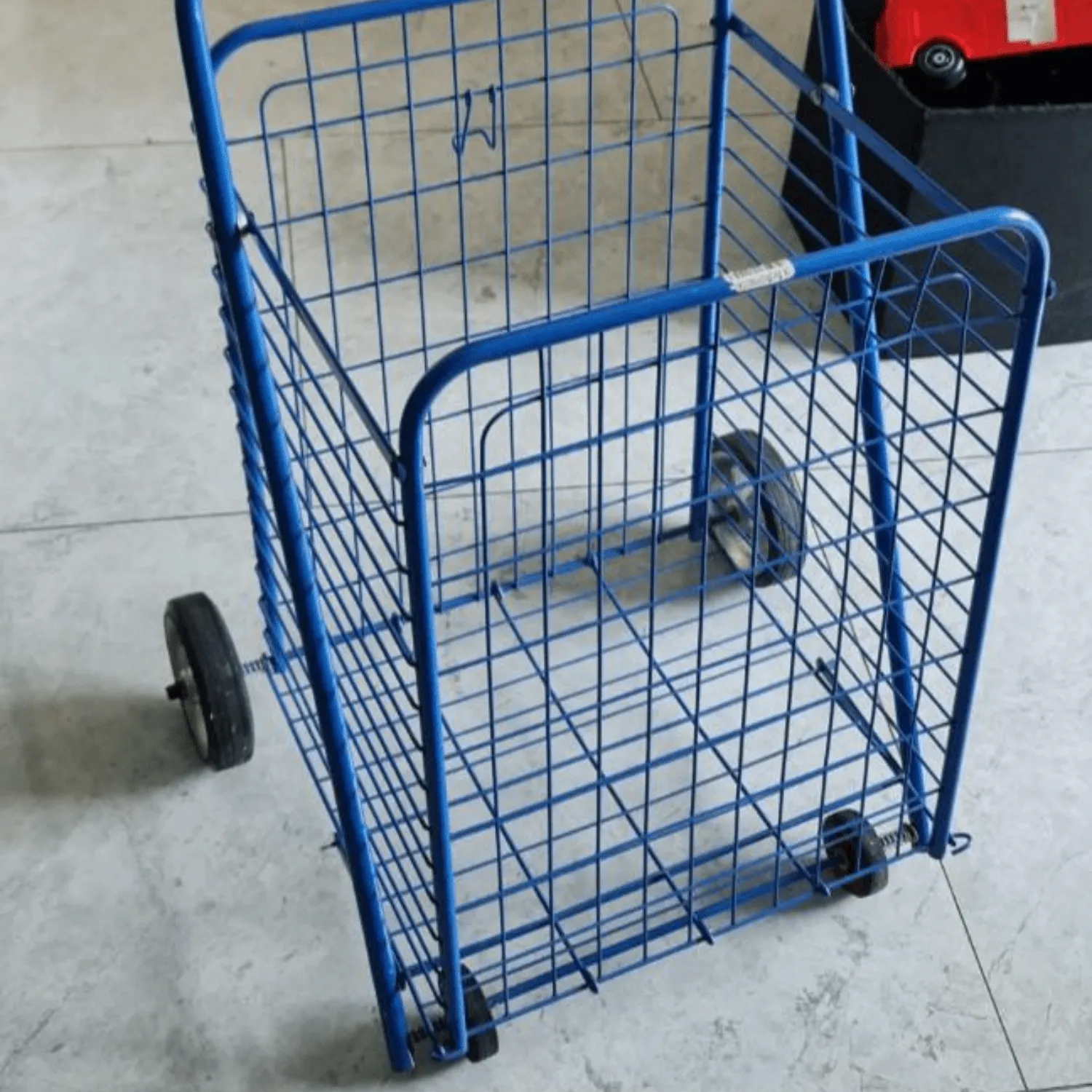 Portable Folding Wheeled Grocery Basket Shopping Cart Trolley