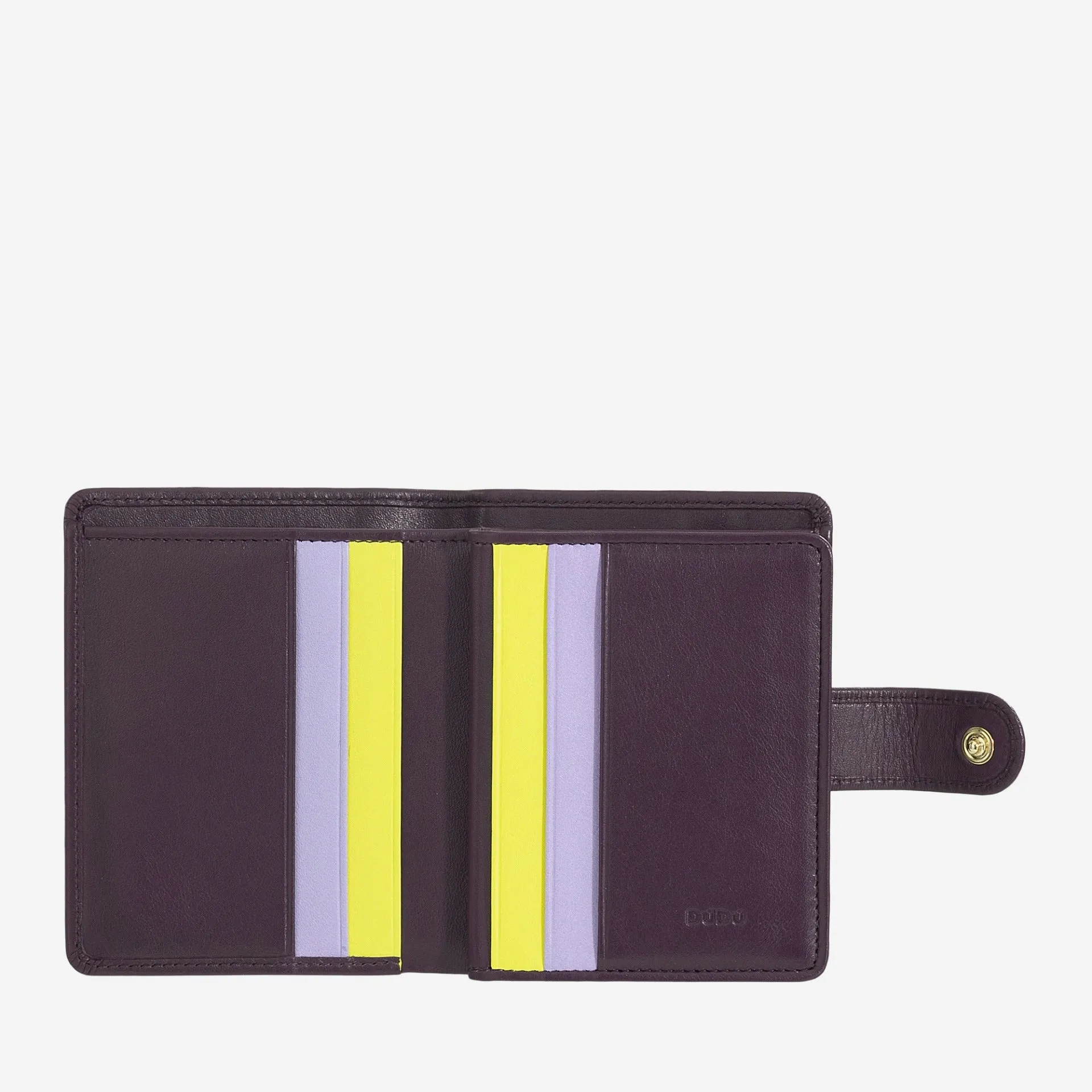 Portafoglio Piccolo da Donna Dudu Bags Bilbao in Pelle Colorful con RFID Deep Purple