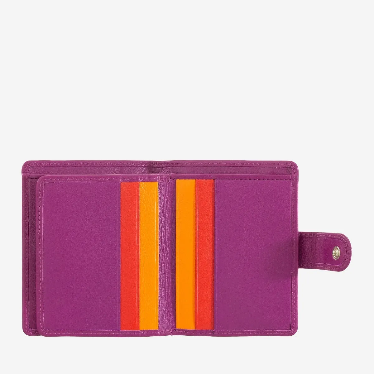 Portafoglio Piccolo da Donna Dudu Bags Bilbao in Pelle Colorful con RFID Fucsia
