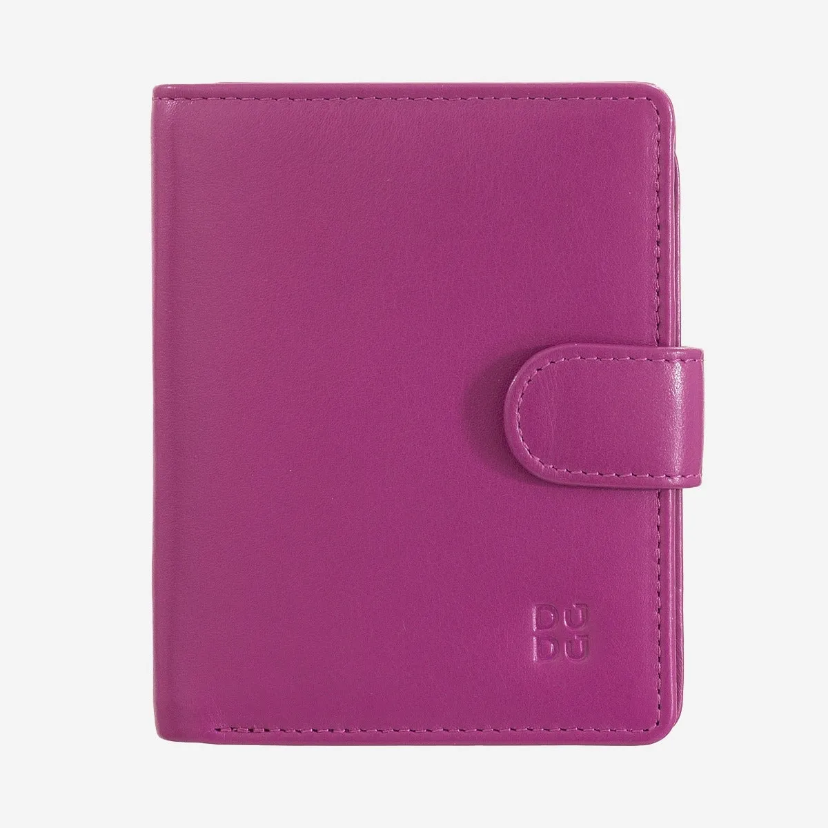 Portafoglio Piccolo da Donna Dudu Bags Bilbao in Pelle Colorful con RFID Fucsia
