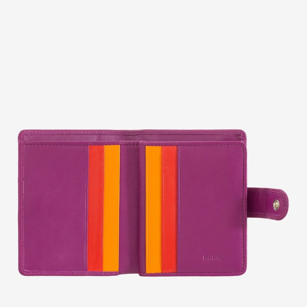 Portafoglio Piccolo da Donna Dudu Bags Bilbao in Pelle Colorful con RFID Fucsia