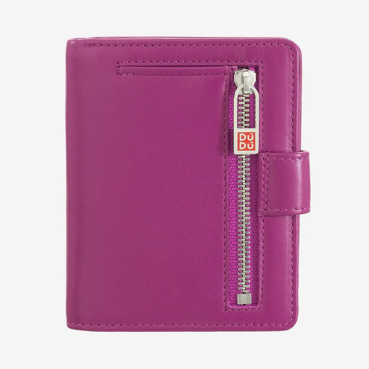 Portafoglio Piccolo da Donna Dudu Bags Bilbao in Pelle Colorful con RFID Fucsia
