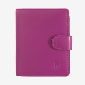 Portafoglio Piccolo da Donna Dudu Bags Bilbao in Pelle Colorful con RFID Fucsia