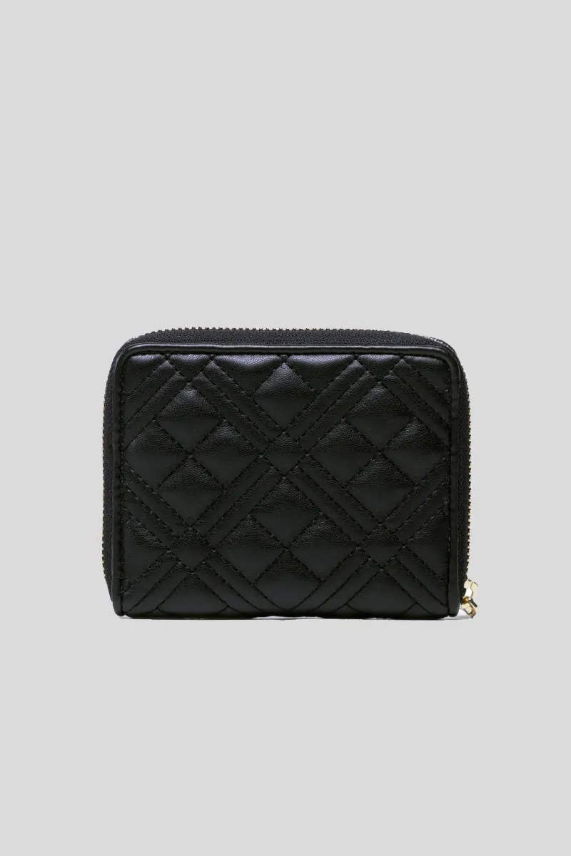 Portafoglio Quilted Pu - Nero