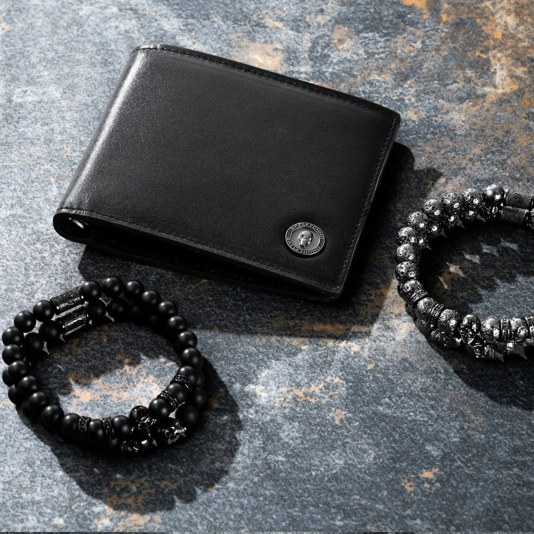 Portefeuille avec protection rfid en cuir