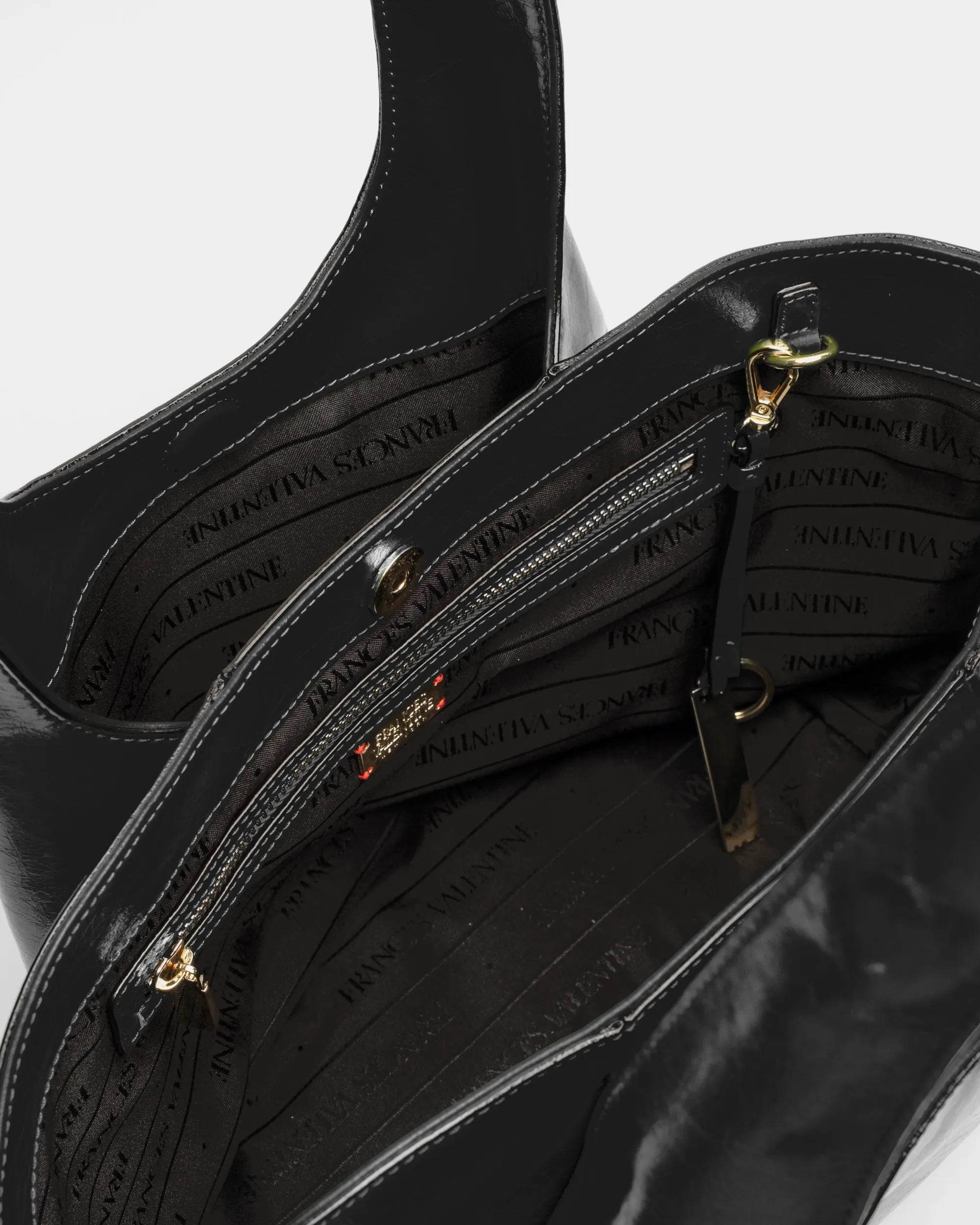 Portia Satchel - Crinkled Leather Black