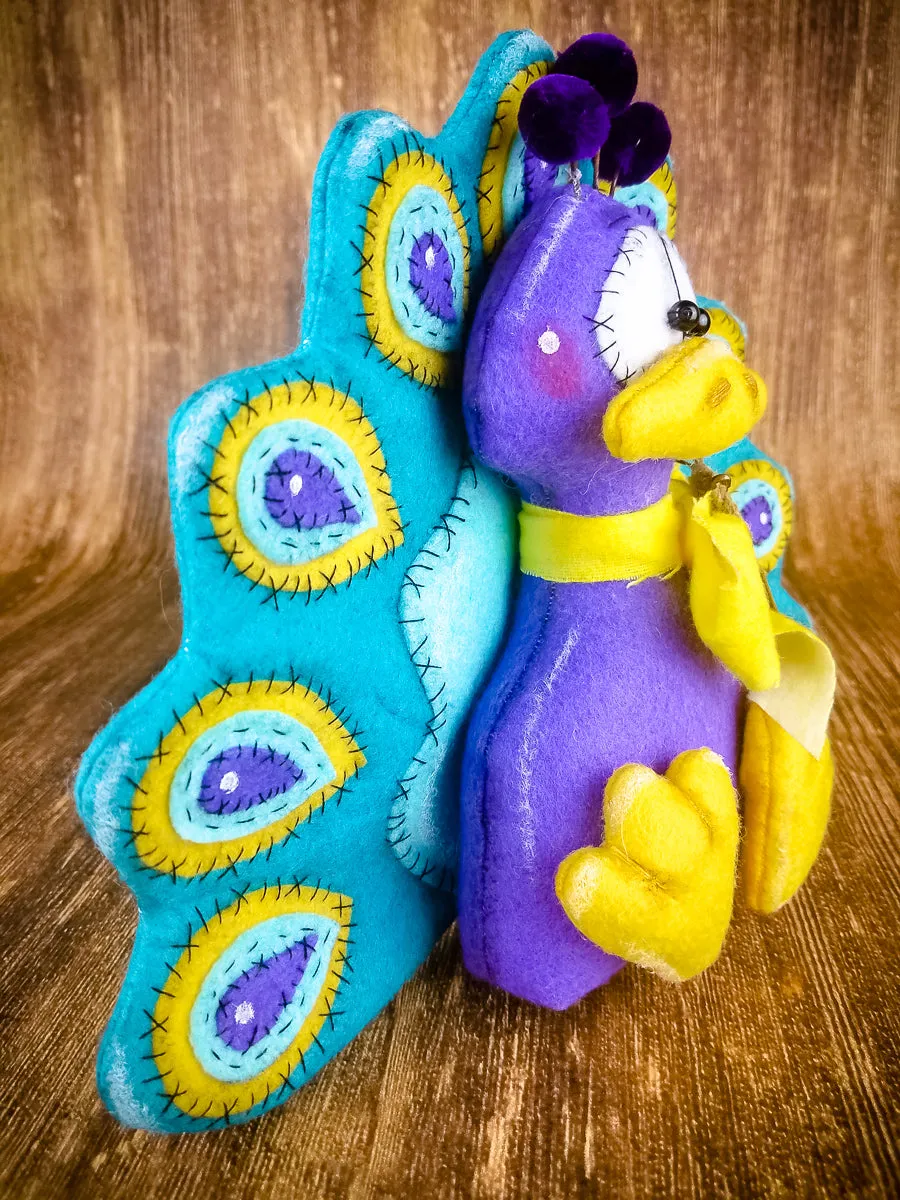 Primitive Peacock Decor