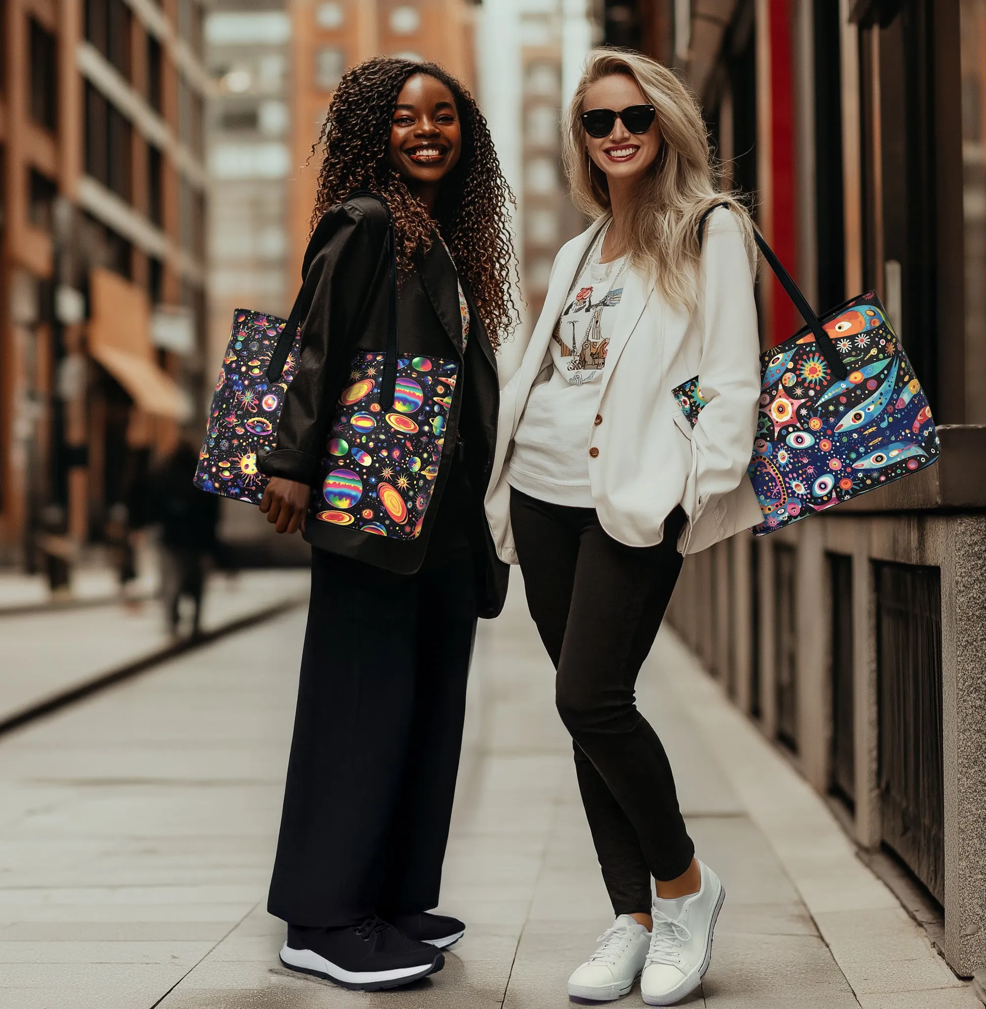 Quasar Crunchies Vegan Leather Tote Bag