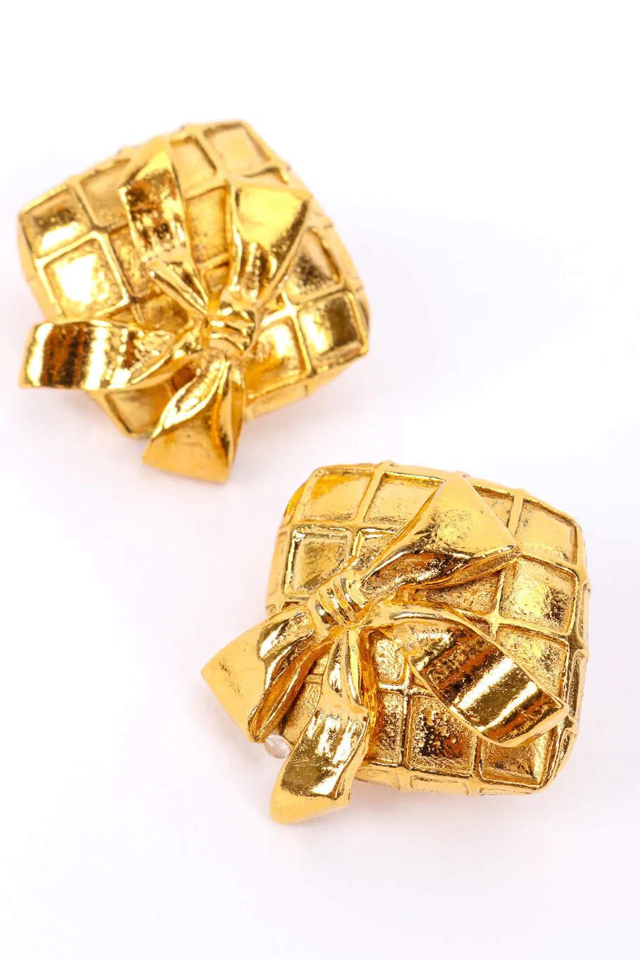 Quilted Bow Earrings