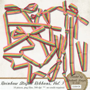 Rainbow Stripe Ribbons, Volume 03