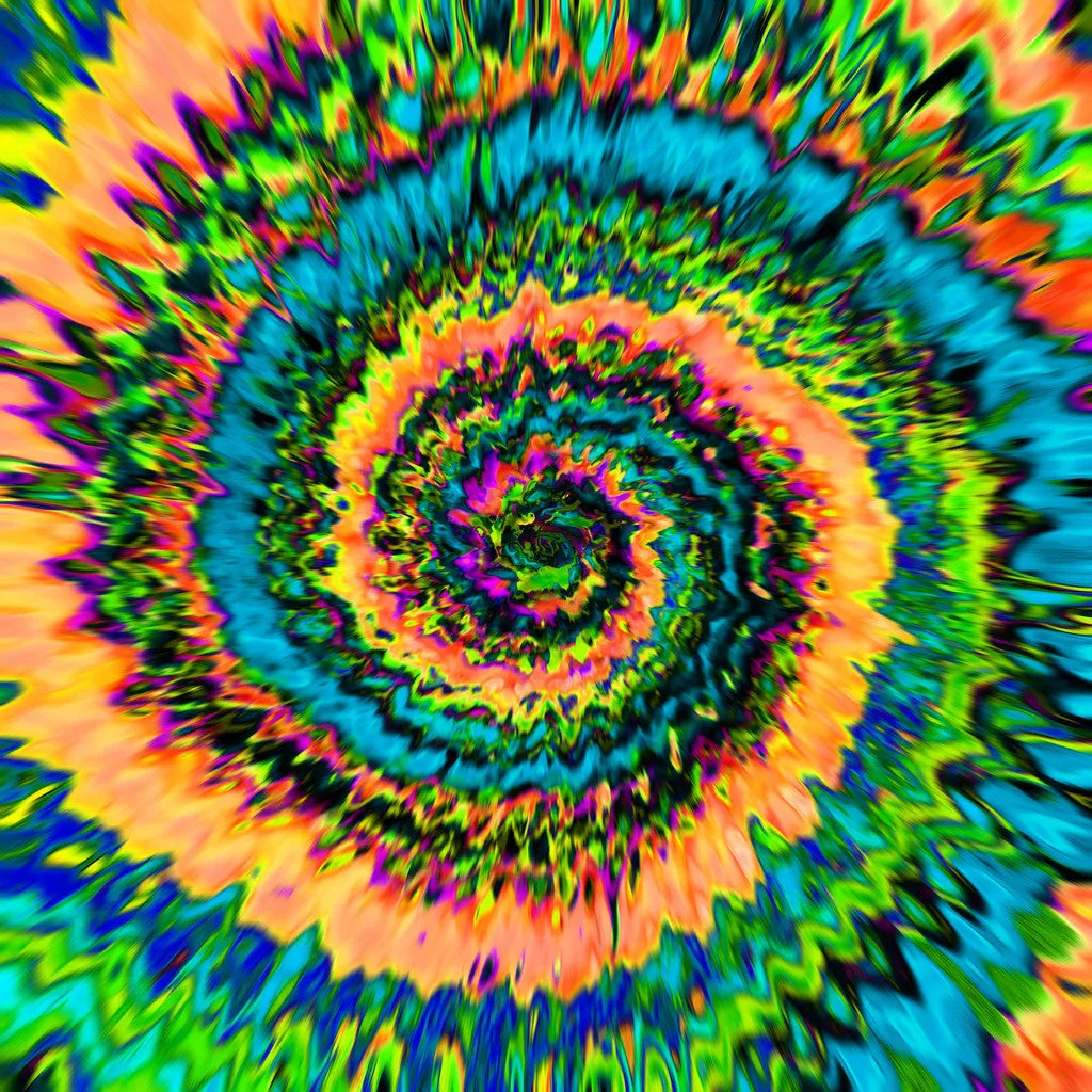 Rainbow TieDye Adhesive Vinyl Sheet