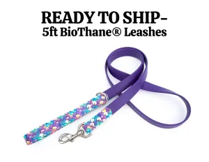 READY TO SHIP- 5ft Patterned 1" Width BioThane® Leashes