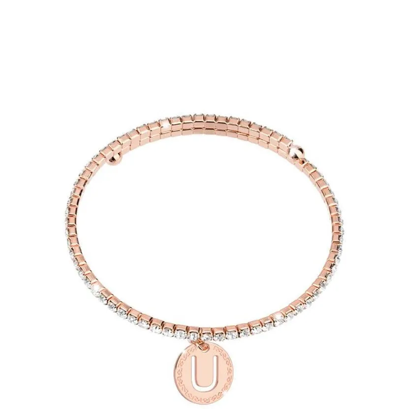 Rebecca My World Rose Gold Glam Bangle - U