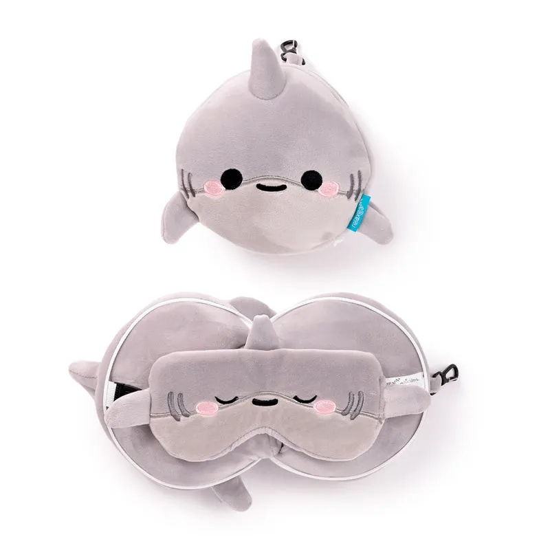 Relaxeazzz Travel Pillow & Eye Mask  - Archie the Shark