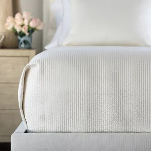 Retro King Coverlet / Ivory S&S 112X98