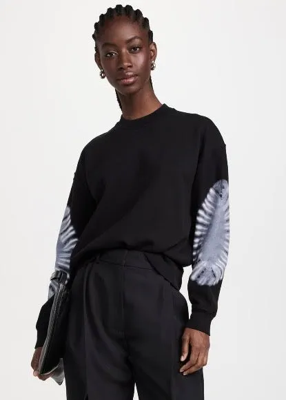 Ring Tie Dye Sweatshirt (Black/Off White)