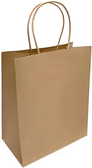 RiteEarth - 10" x 5" x 13" Kraft Paper Twist Handle Bag, 250/Cs, 24Cs/Sk - PT10513K