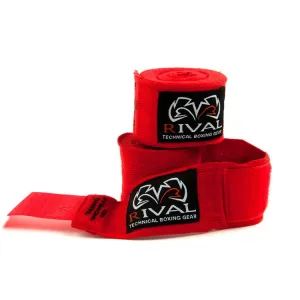 RIVAL® COTTON HANDWRAPS | semi Elastic Hand Wraps Boxing, MMA, Muay Thai, and Other Martial Arts for Men and Women (Multiple Color Options) | Comfy Fit