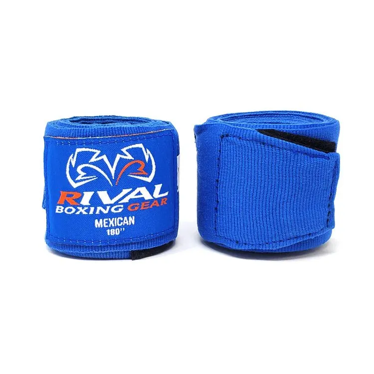 RIVAL®MEXICAN HANDWRAPS | semi Elastic Hand Wraps Boxing, MMA, Muay Thai, and Other Martial Arts for Men and Women (Multiple Color Options) | Comfy Fit