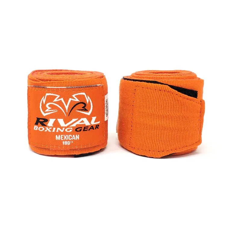 RIVAL®MEXICAN HANDWRAPS | semi Elastic Hand Wraps Boxing, MMA, Muay Thai, and Other Martial Arts for Men and Women (Multiple Color Options) | Comfy Fit