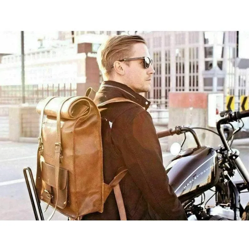 ROLL TOP SHOULDER BAG