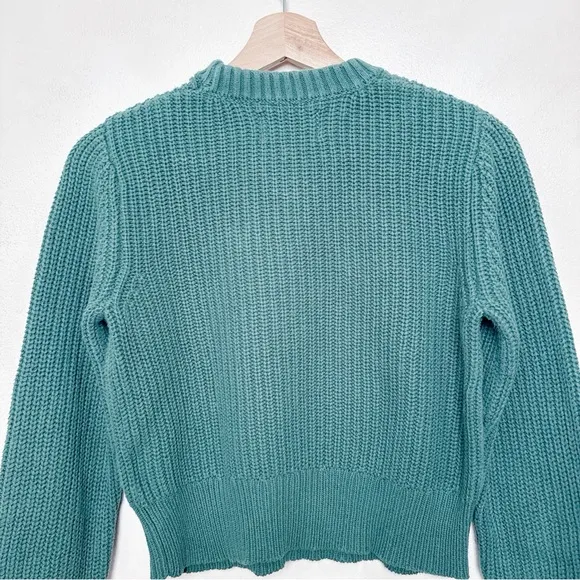 Rolla's Womens Xsmall Fluffy Sailor Sweater Cropped In Green Color