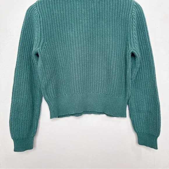 Rolla's Womens Xsmall Fluffy Sailor Sweater Cropped In Green Color