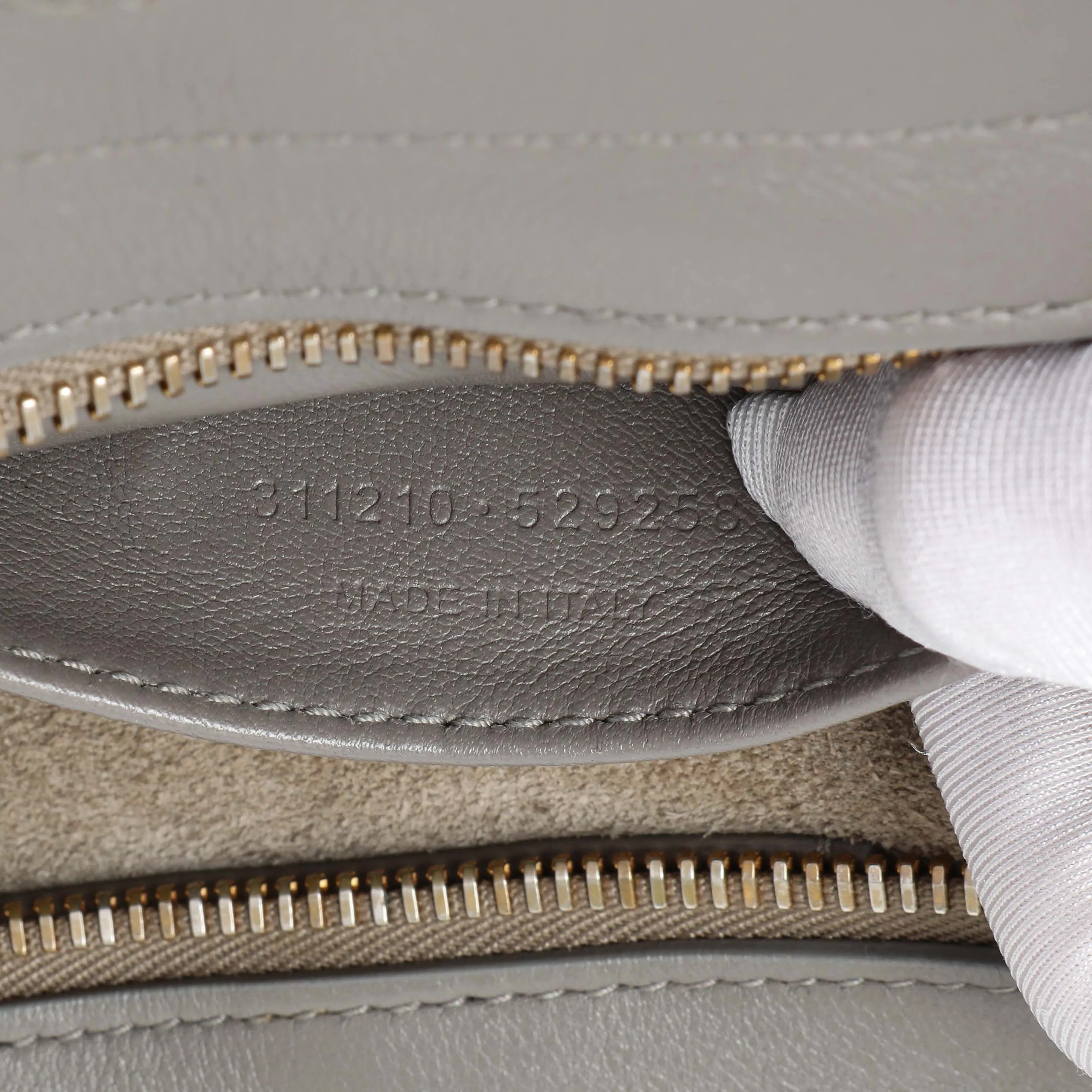 Saint Laurent Grey Calfskin Small Classic Y Cabas