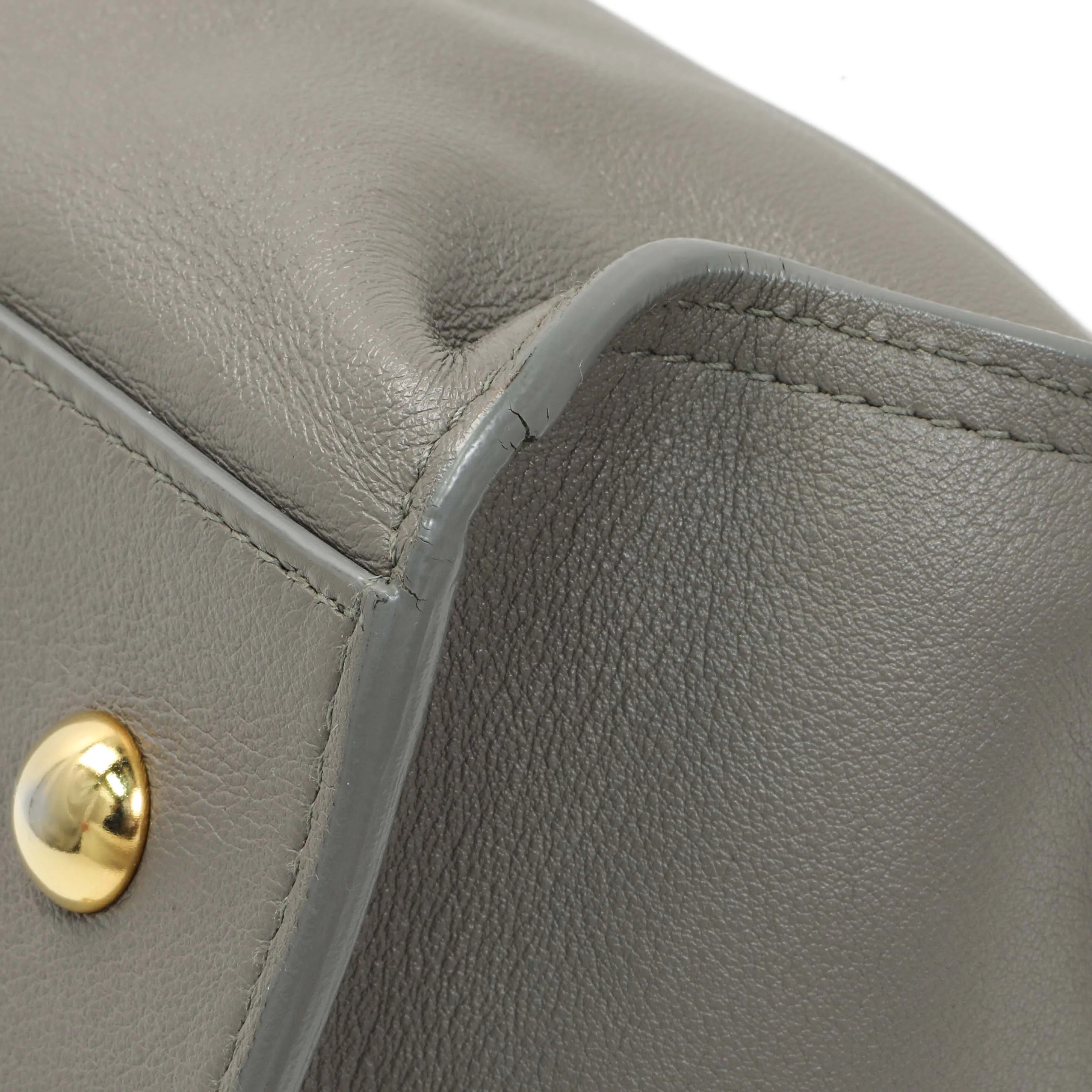 Saint Laurent Grey Calfskin Small Classic Y Cabas