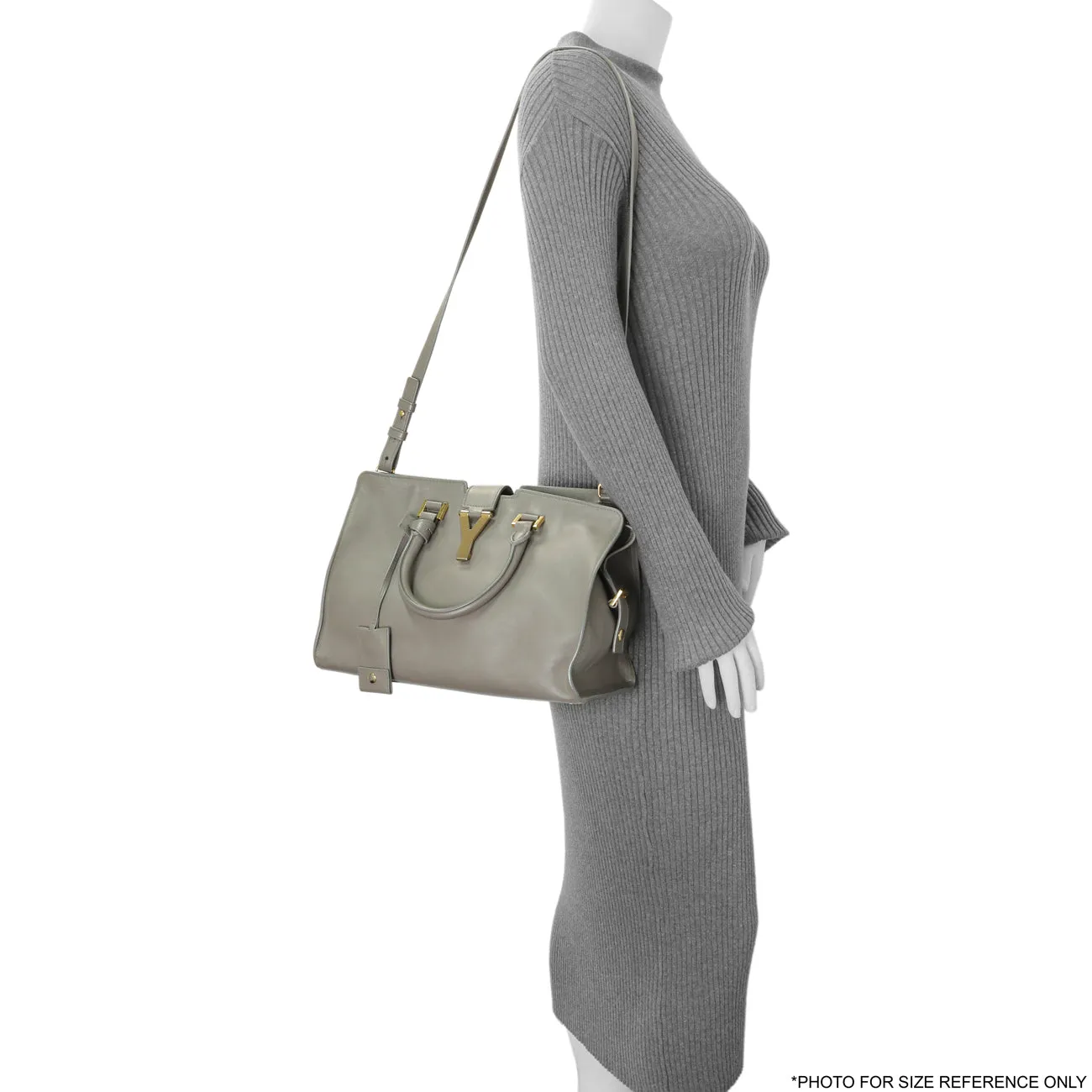 Saint Laurent Grey Calfskin Small Classic Y Cabas