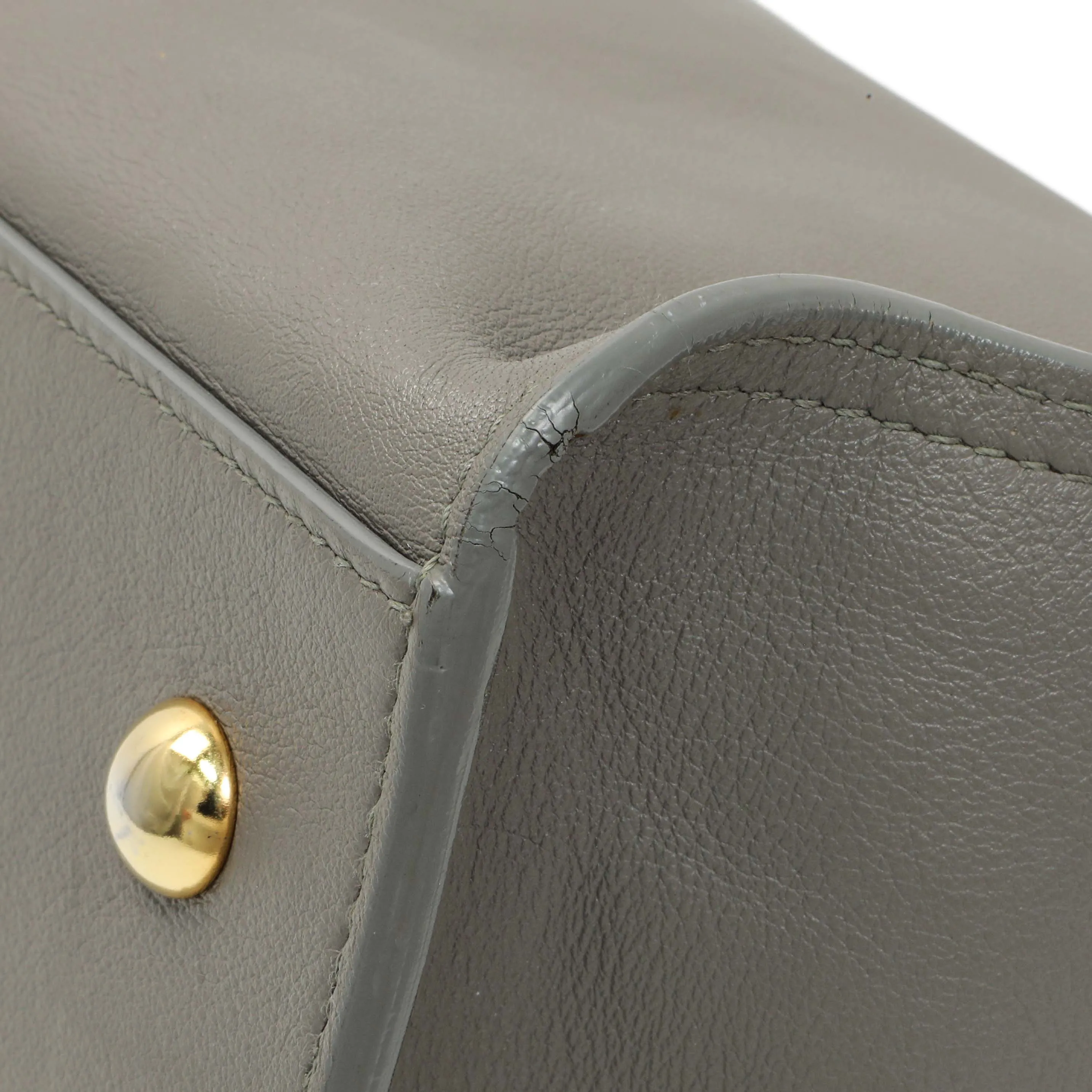 Saint Laurent Grey Calfskin Small Classic Y Cabas